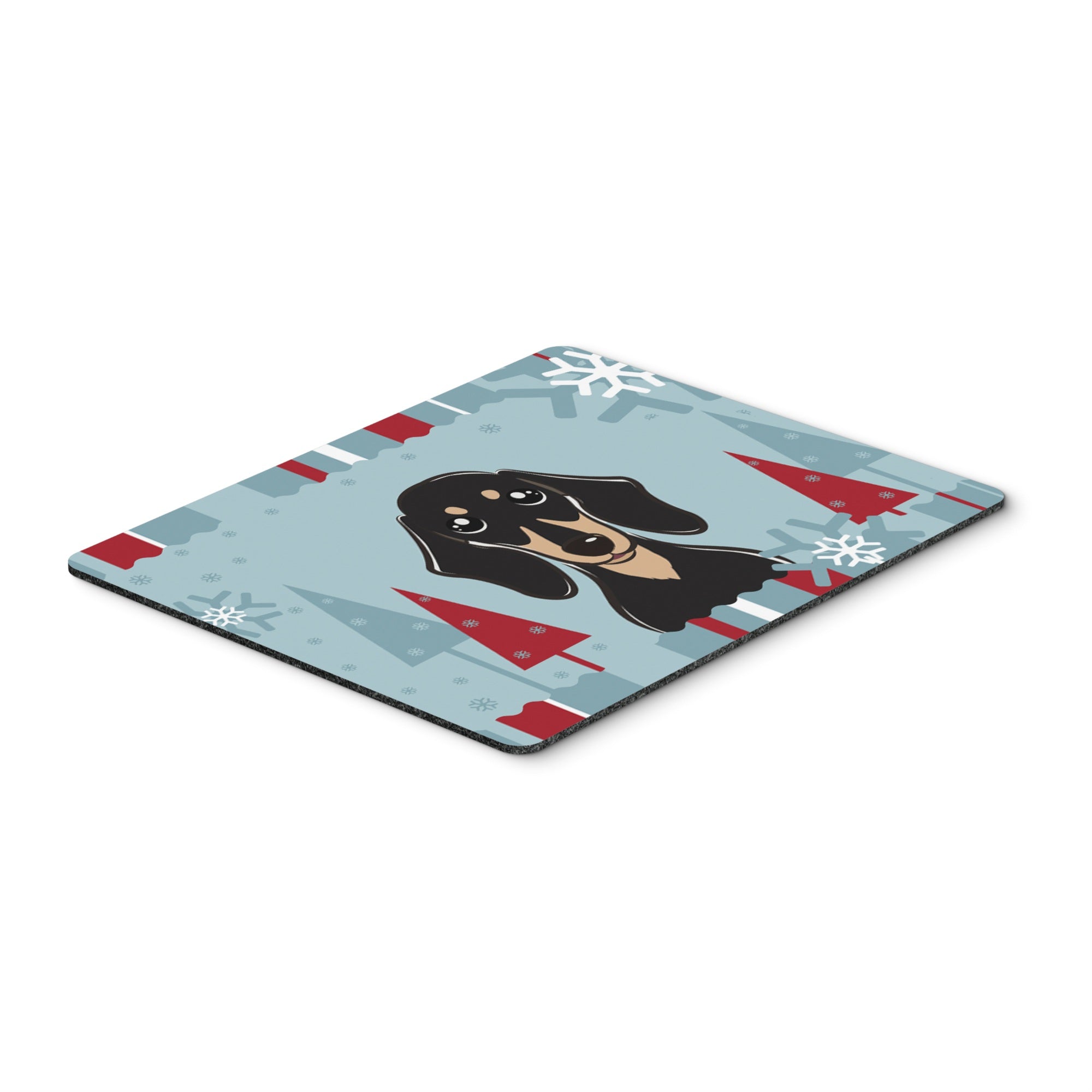 Caroline'S Treasures Winter Holiday Smooth Black & Tan Dachshund Mouse/Hot Pad Or Trivet (Bb1711Mp)