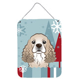 Caroline'S Treasures Winter Holiday Cocker Spaniel Wall Or Door Hanging Prints Bb1712Ds1216, 16Hx12W, Multicolor