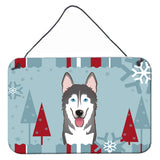Caroline'S Treasures Winter Holiday Alaskan Malamute Wall Or Door Hanging Prints Bb1714Ds812, 8Hx12W