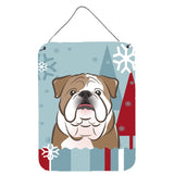 Caroline'S Treasures Winter Holiday English Bulldog Wall Or Door Hanging Prints Bb1715Ds1216, 16Hx12W, Multicolor