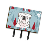 Caroline'S Treasures Bb1716Th68 Winter Holiday White English Bulldog Leash Or Key Holder, Large, Multicolor