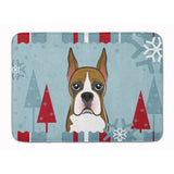 Caroline'S Treasures Winter Holiday Boxer Floor Mat, 19 X 27, Multicolor
