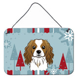 Caroline'S Treasures Winter Holiday Cavalier Spaniel Wall Or Door Hanging Prints Bb1720Ds812, 8Hx12W