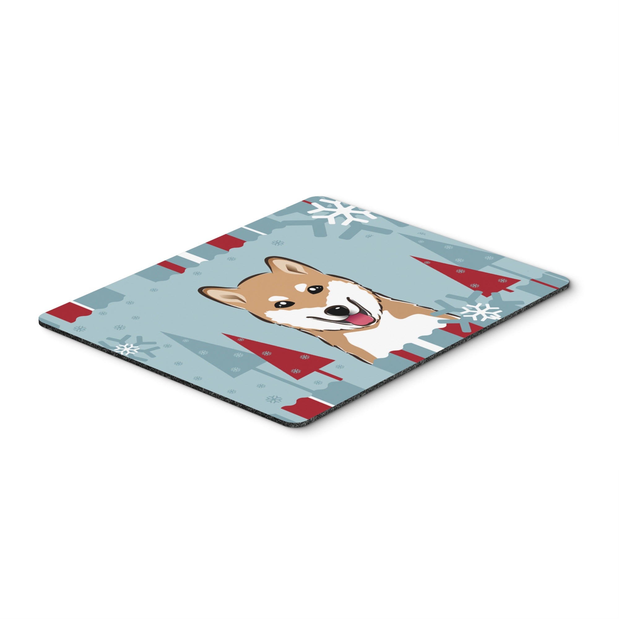 Caroline'S Treasures Winter Holiday Shiba Inu Mouse Pad, Hot Pad Or Trivet, Multicolor (Bb1721Mp)