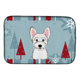 Caroline'S Treasures Winter Holiday Westie Dish Drying Mat, 14 X 21