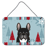 Caroline'S Treasures Winter Holiday French Bulldog Wall Or Door Hanging Prints Bb1723Ds812, 8Hx12W, Multicolor