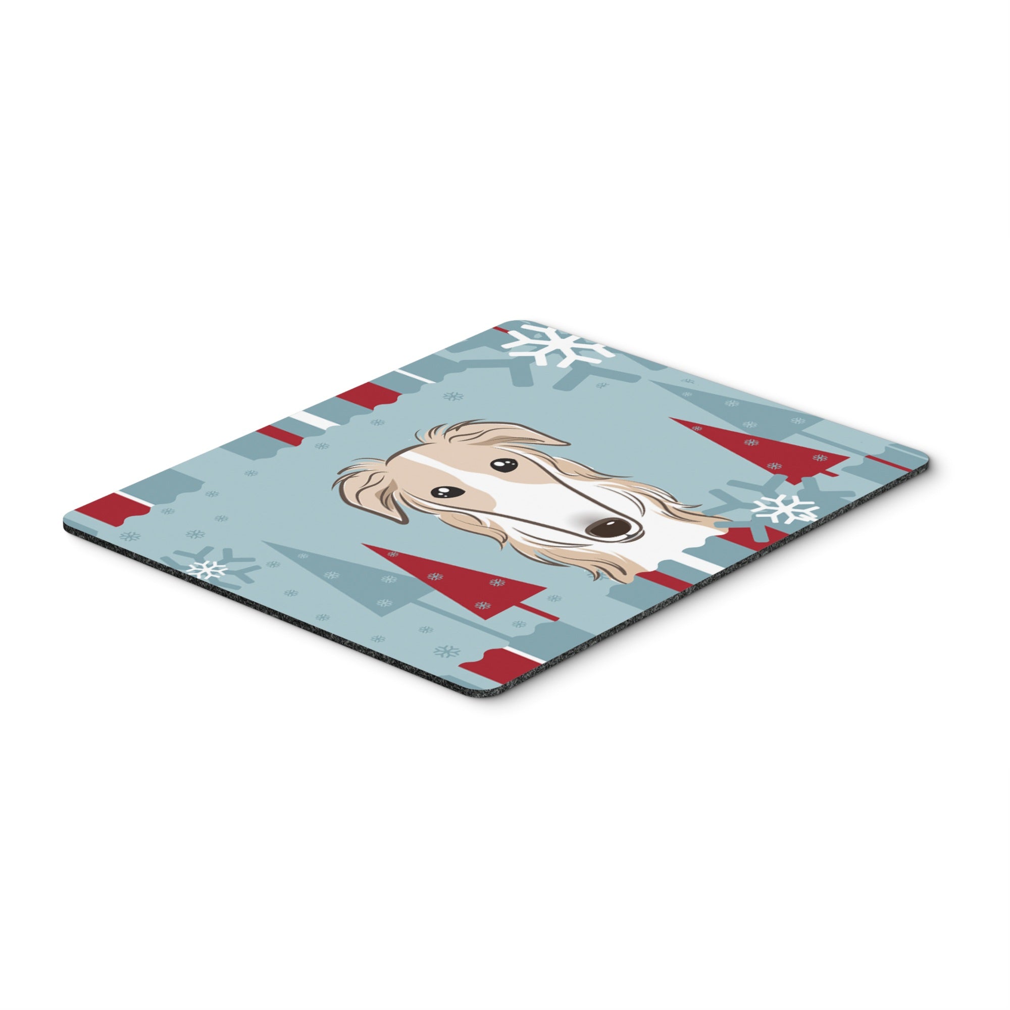 Caroline'S Treasures Winter Holiday Borzoi Mouse Pad, Hot Pad Or Trivet, Multicolor (Bb1724Mp)