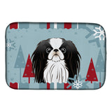 Caroline'S Treasures Winter Holiday Japanese Chin Dish Drying Mat, 14 X 21