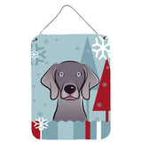 Caroline'S Treasures Winter Holiday Weimaraner Wall Or Door Hanging Prints Bb1727Ds1216, 16Hx12W, Multicolor