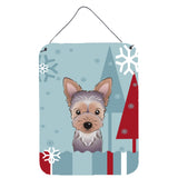 Caroline'S Treasures Winter Holiday Yorkie Puppy Wall Or Door Hanging Prints Bb1728Ds1216, 16Hx12W, Multicolor