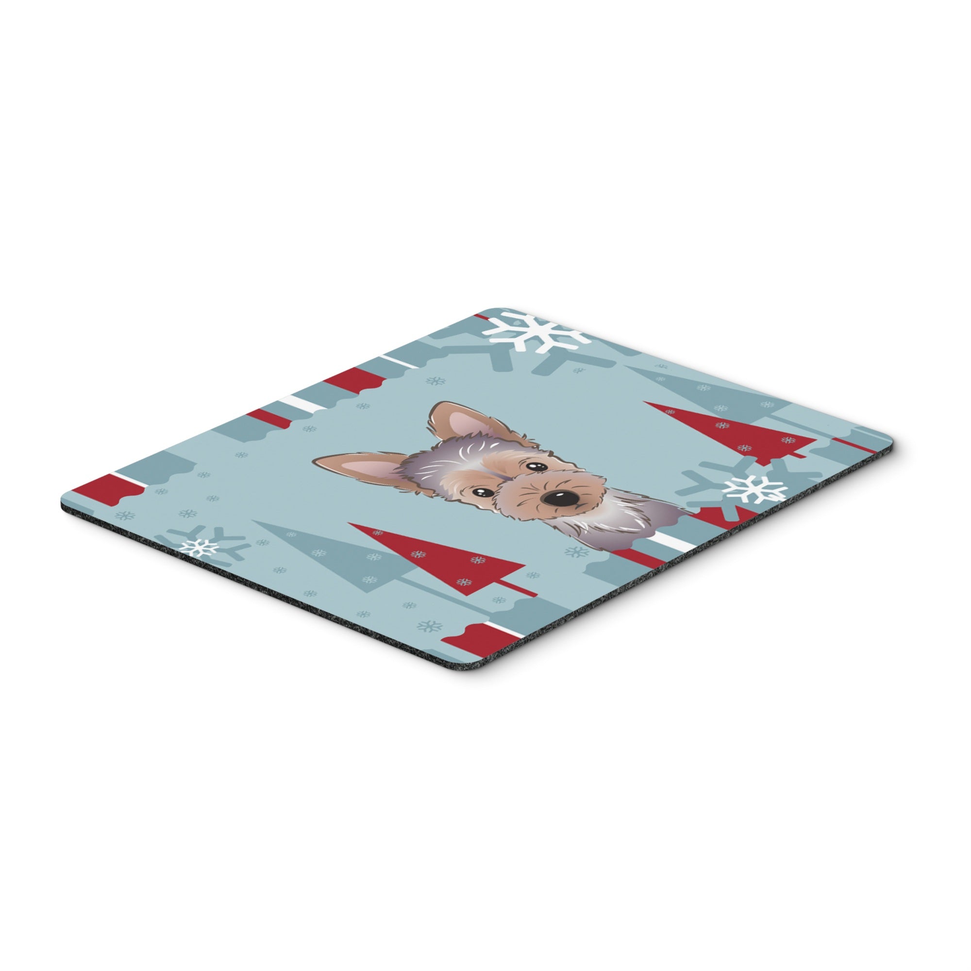 Caroline'S Treasures Winter Holiday Yorkie Puppy Mouse Pad, Hot Pad Or Trivet, Multicolor (Bb1728Mp)