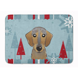Caroline'S Treasures Winter Holiday Wirehaired Dachshund Floor Mat, 19 X 27, Multicolor