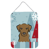 Caroline'S Treasures Winter Holiday Chocolate Labrador Wall Or Door Hanging Prints Bb1730Ds1216, 16Hx12W, Multicolor