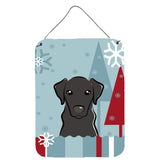 Caroline'S Treasures Winter Holiday Black Labrador Wall Or Door Hanging Prints Bb1731Ds1216, 16Hx12W, Multicolor