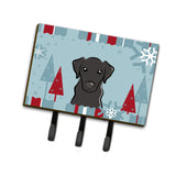 Caroline'S Treasures Bb1731Th68 Winter Holiday Black Labrador Leash Or Key Holder, Large, Multicolor