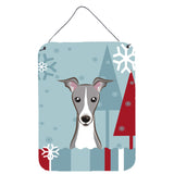 Caroline'S Treasures Winter Holiday Italian Greyhound Wall Or Door Hanging Prints Bb1732Ds1216, 16Hx12W, Multicolor