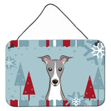 Caroline'S Treasures Winter Holiday Italian Greyhound Wall Or Door Hanging Prints Bb1732Ds812, 8Hx12W