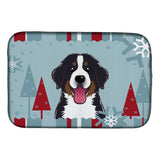 Caroline'S Treasures Winter Holiday Bernese Mountain Dog Dish Drying Mat, 14 X 21