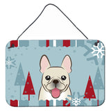 Caroline'S Treasures Winter Holiday French Bulldog Wall Or Door Hanging Prints Bb1734Ds812, 8Hx12W