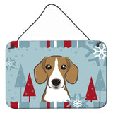 Caroline'S Treasures Winter Holiday Beagle Wall Or Door Hanging Prints Bb1735Ds812, 8Hx12W