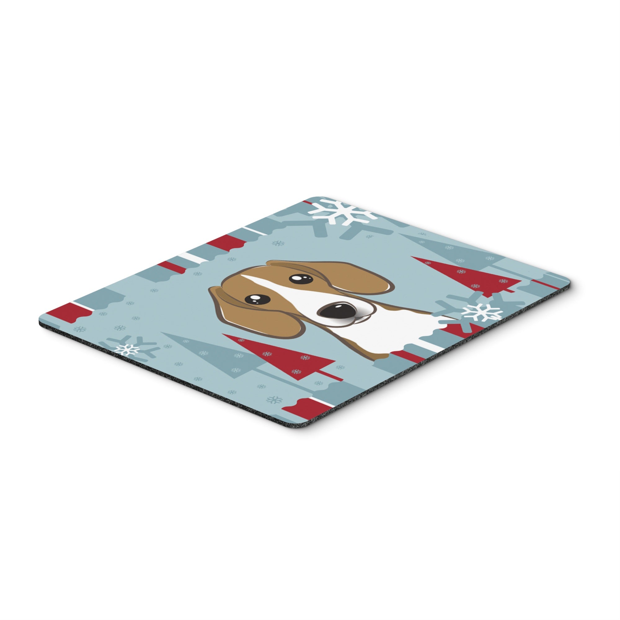Caroline'S Treasures Winter Holiday Beagle Mouse Pad, Hot Pad Or Trivet, Multicolor (Bb1735Mp)
