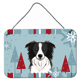 Caroline'S Treasures Winter Holiday Border Collie Wall Or Door Hanging Prints Bb1737Ds812, 8Hx12W, Multicolor