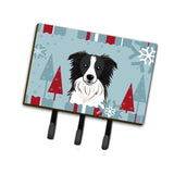 Caroline'S Treasures Bb1737Th68 Winter Holiday Border Collie Leash Or Key Holder, Large, Multicolor