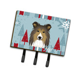 Caroline'S Treasures Bb1738Th68 Winter Holiday Sheltie Leash Or Key Holder, Large, Multicolor
