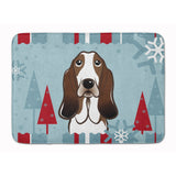 Caroline'S Treasures Winter Holiday Basset Hound Floor Mat, 19 X 27, Multicolor
