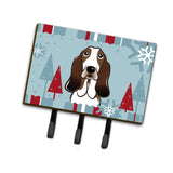 Caroline'S Treasures Bb1739Th68 Winter Holiday Basset Hound Leash Or Key Holder, Large, Multicolor
