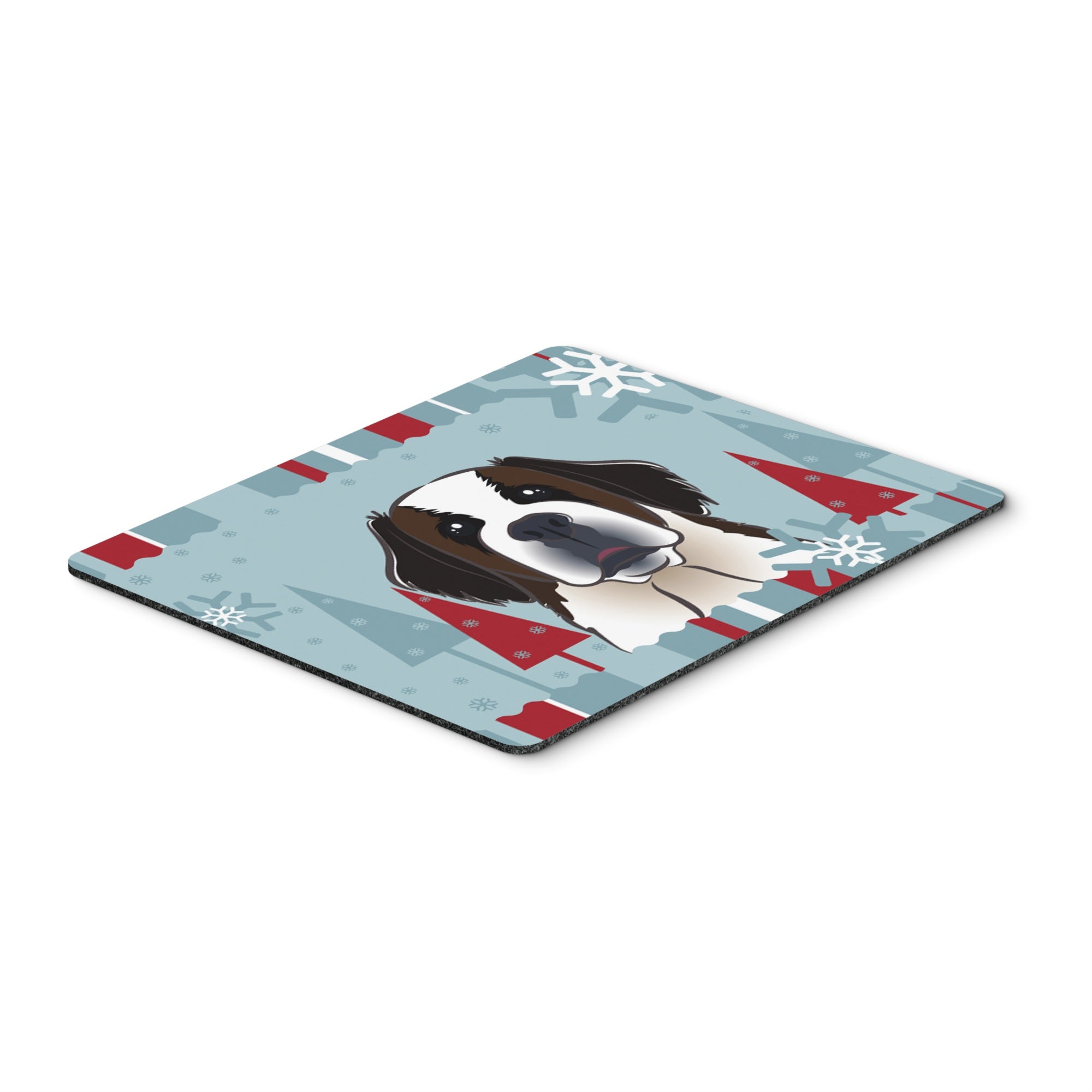 Caroline'S Treasures Winter Holiday Saint Bernard Mouse Pad, Hot Pad Or Trivet, Multicolor (Bb1742Mp)