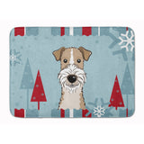 Caroline'S Treasures Winter Holiday Wire Haired Fox Terrier Floor Mat, 19 X 27, Multicolor