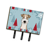 Caroline'S Treasures Bb1743Th68 Winter Holiday Wire Haired Fox Terrier Leash Or Key Holder, Large, Multicolor