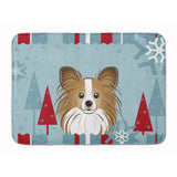 Caroline'S Treasures Winter Holiday Papillon Floor Mat, 19 X 27, Multicolor