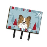Caroline'S Treasures Bb1744Th68 Winter Holiday Papillion Leash Or Key Holder, Large, Multicolor