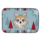 Caroline'S Treasures Winter Holiday Chihuahua Dish Drying Mat, 14 X 21