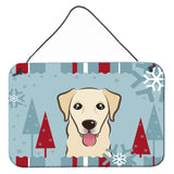 Caroline'S Treasures Winter Holiday Golden Retriever Wall Or Door Hanging Prints Bb1748Ds812, 8Hx12W, Multicolor