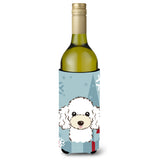 Caroline'S Treasures Winter Holiday White Poodle Wine Bottle Koozie Hugger, 750 Ml, Multicolor