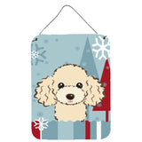 Caroline'S Treasures Winter Holiday Buff Poodle Wall Or Door Hanging Prints Bb1754Ds1216, 16Hx12W, Multicolor