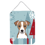 Caroline'S Treasures Winter Holiday Jack Russell Terrier Wall Or Door Hanging Prints Bb1756Ds1216, 16Hx12W, Multicolor