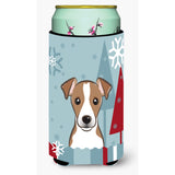 Caroline'S Treasures Bb1756Tbc Winter Holiday Jack Russell Terrier Tall Boy Koozie Hugger, Multicolor
