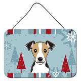 Caroline'S Treasures Winter Holiday Jack Russell Terrier Wall Or Door Hanging Prints Bb1757Ds812, 8Hx12W, Multicolor