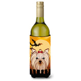 Caroline'S Treasures Halloween Yorkie Yorkshire Terrier Wine Bottle Koozie Hugger, 750 Ml, Multicolor