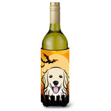 Caroline'S Treasures Bb1763Literk Halloween Golden Retriever Wine Bottle Koozie Hugger, 750 Ml, Multicolor