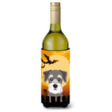 Caroline'S Treasures Halloween Schnauzer Wine Bottle Koozie Hugger, 750 Ml, Multicolor
