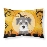 Caroline'S Treasures Bb1764Pillowcase Halloween Schnauzer Fabric Standard Pillowcase, Large, Multicolor