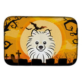 Caroline'S Treasures Halloween Pomeranian Dish Drying Mat, 14 X 21