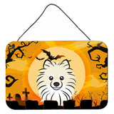 Caroline'S Treasures Halloween Pomeranian Wall Or Door Hanging Prints Bb1765Ds812, 8Hx12W