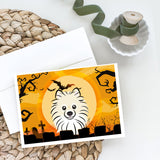Halloween Pomeranian Greeting Cards And Envelopes Pack Of 8