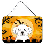 Caroline'S Treasures Halloween Maltese Wall Or Door Hanging Prints Bb1766Ds812, 8Hx12W
